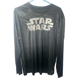 Star Wars Mens Chrome Wars All Black AOP All Over Print Shirt New XL